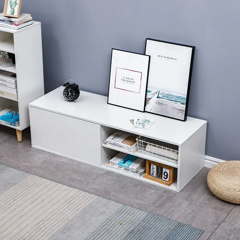 Tv Stand Tv Cabinet White Living Room Furniture Modern Tv Table Entertainment Monitor Stand Flat Screen Monitor Riser Console
