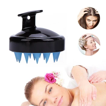 

5Colors Shampoo Massager Brush Handheld Silicone Scalp Brush Washing Shower Hair Comb Mini Head Meridian Massage Comb Wide Tooth