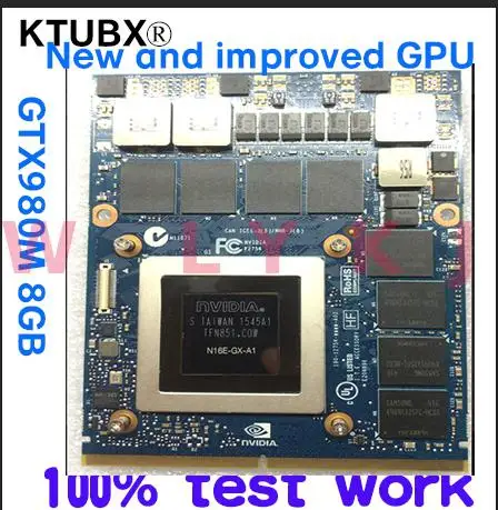 Оригинальный Новый N16E-GX-A1 nVidia GTX 980M 8G графическая карта GPU карты GTX980M для Dell Alienware 18