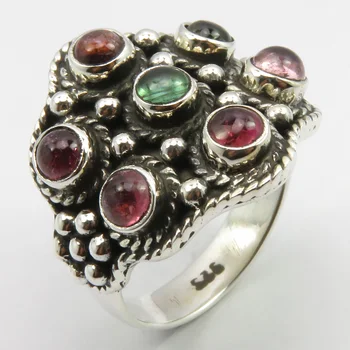 

Solid Tourmaline Ring # 7.5 8.5 Grams Women Fashion Jewelry
