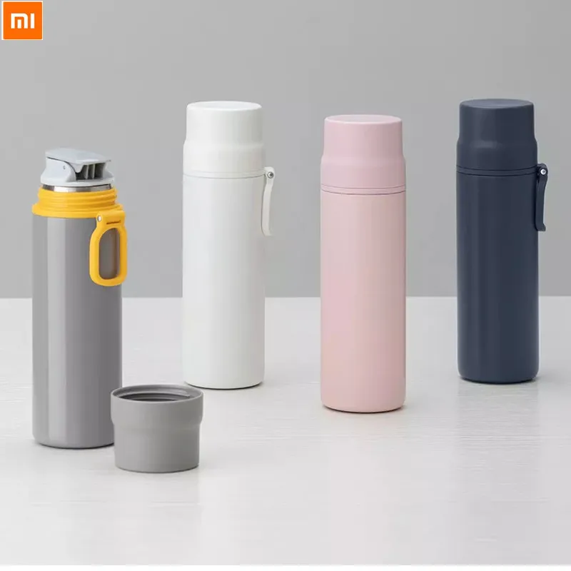 Термос-чашка Xiaomi Mijia 450 мл Термокружка Из Нержавеющей Стали Вакуумная чашка для бутылок 24 часа колба термос для воды