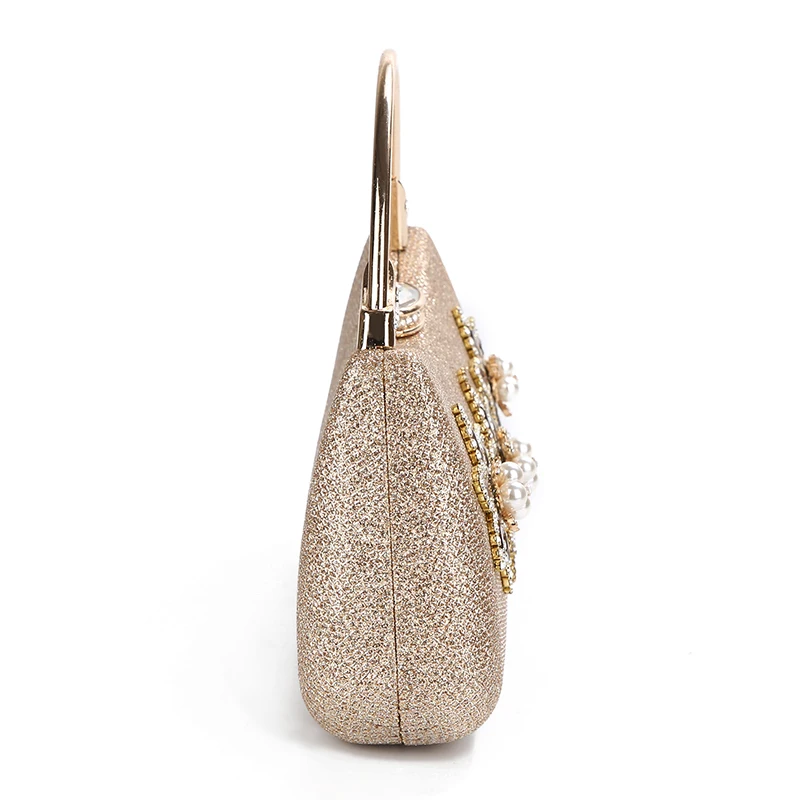 Роскошный женский клатч с бриллиантами, изысканная Женская сумочка, сумочка для свадебной вечеринки, вечерняя сумочка, клатч с цветами и бисером, сумка на плечо