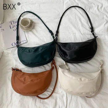 

[BXX] New Designer Shoulder Saddle Bags For Women 2020 Messenger Crossbody Dumplings Bag Lady Fashion Handbags And Purses HJ091