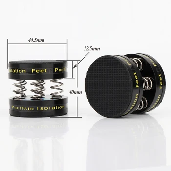 

4PCS Hi-end Silver/Black Aluminum Spring Speakers Spikes Isolation Stand for HiFi Amplifier/Speaker/Turntable/Player