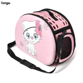

The new cartoon pet bag shoulder shoulder diagonal portable breathable bag can be folded out and convenient bag cage nine styles