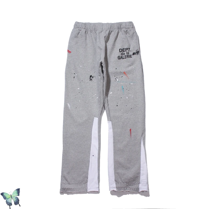 

Autumn Winter Splash Ink Gallery Dept Sweatpant Men Women LooseCasual High Quality Cotton Gallery Dept Sweatpants Fast Shipping