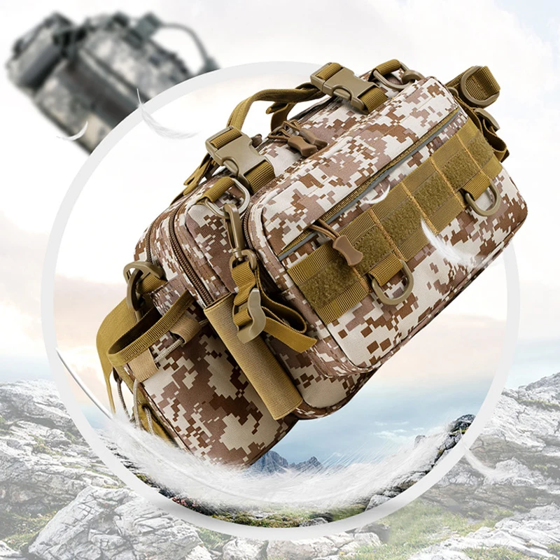 Большая водонепроницаемая сумка для альпинизма, рыбалки, кемпинга, туризма, поясные сумки, водоотталкивающие тактические сумки через плечо XA174G