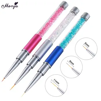 

3Pcs/Set Nail Art Liner Brush Ultra-thin Line Stripes Grid Pattern Drawing Pen 3D DIY Design Tips Rhinestone Manicure Salon Tool