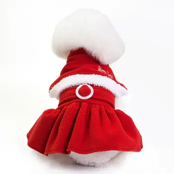 

Christmas Cotton-padded Clothes Pet ClothesAutumn And Winter For DogsNew Year Festive Four-legged Dress Dog Clothes