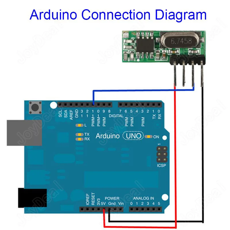 433 МГц беспроводной Супергетеродинный приемник и передатчик Комплект с антенной для Arduino Uno Diy комплекты 433 МГц пульт дистанционного управления