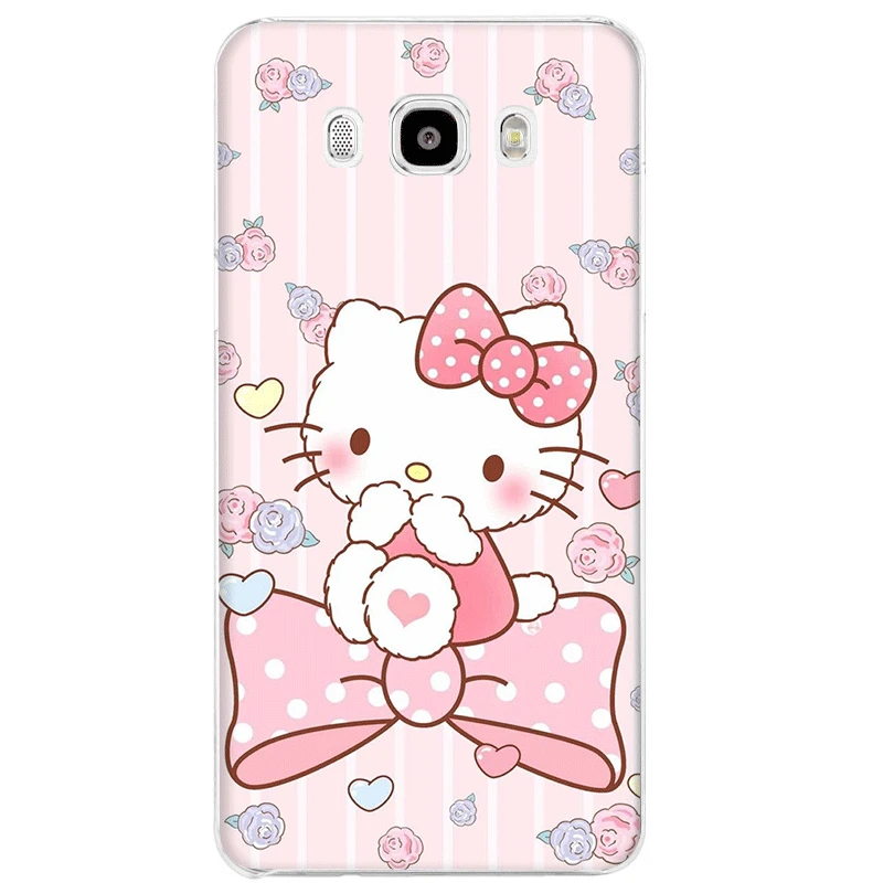 H5 Чехол для мобильного телефона Samsung Galaxy J1 J2 J3 J5 J6 J7 жесткий чехол hello kitty Милая Защита корпуса - Цвет: H5