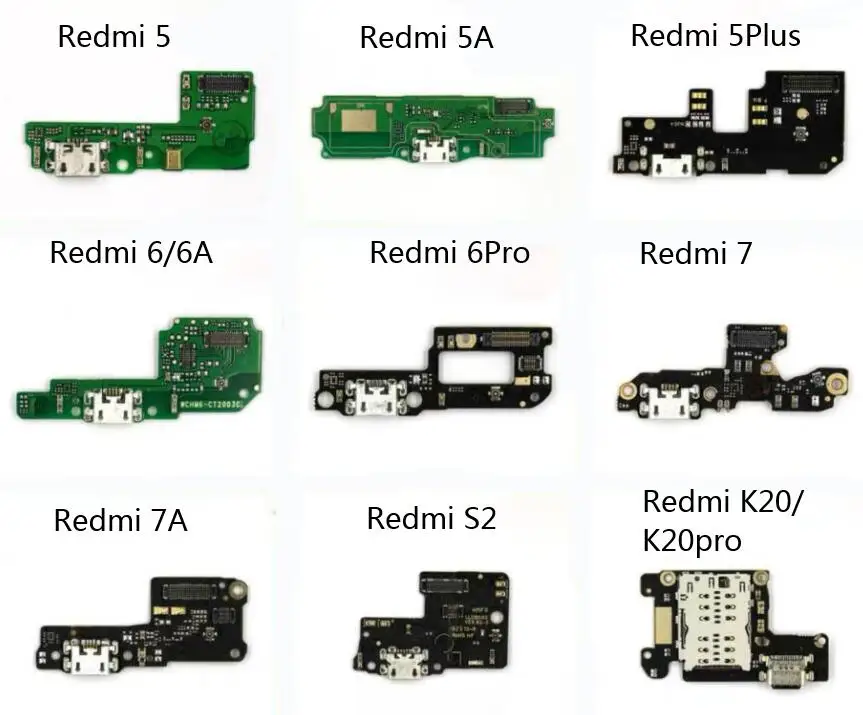 Оригинальный док-разъем для Xiaomi Redmi 5/5A 5Plus 6 6A 6Pro 7 7A S2 K20 K30 USB-порт зарядки гибкий