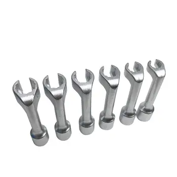 

6 Pieces Fuel Injection Pipe Socket Wrench L-Type Open-End Wrench Dr. 12 14 16 17 18 19Mm Socket Wrench