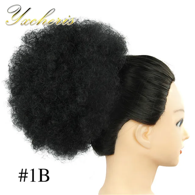 Yxcherishair Afro Chignon Hair Bun Piece High Temperature Fiber