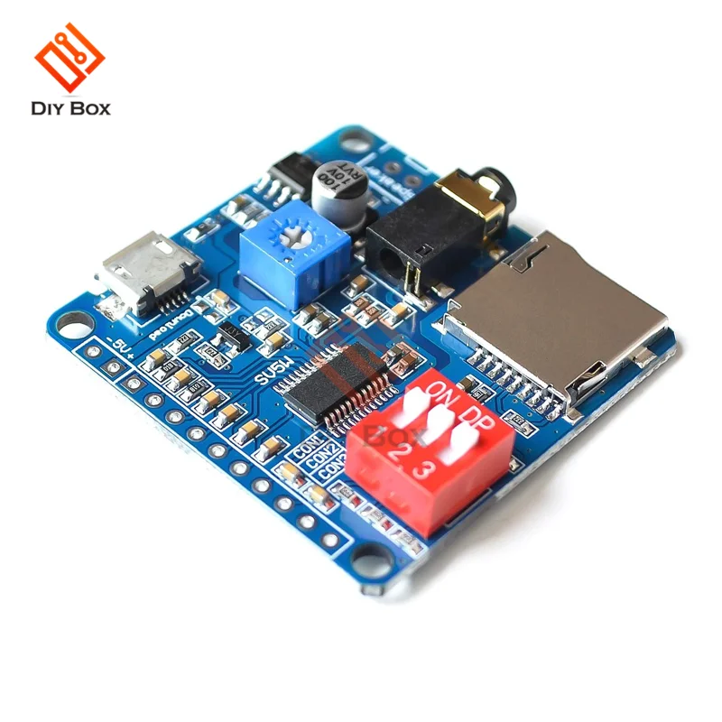 Плата модуля воспроизведения голоса Mp3 плеер DY SV5W SD/TF карта последовательное