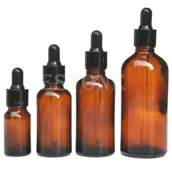 

HOT! 5-100ml Amber Glass Liquid Reagent Pipette Bottle Eye Drop Aromatherapy