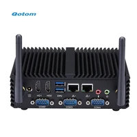 Dual LAN Fanless Qotom Mini PC Core i3-5005U Processor Onboard 4x RS-232 Ports Running 24/7 2