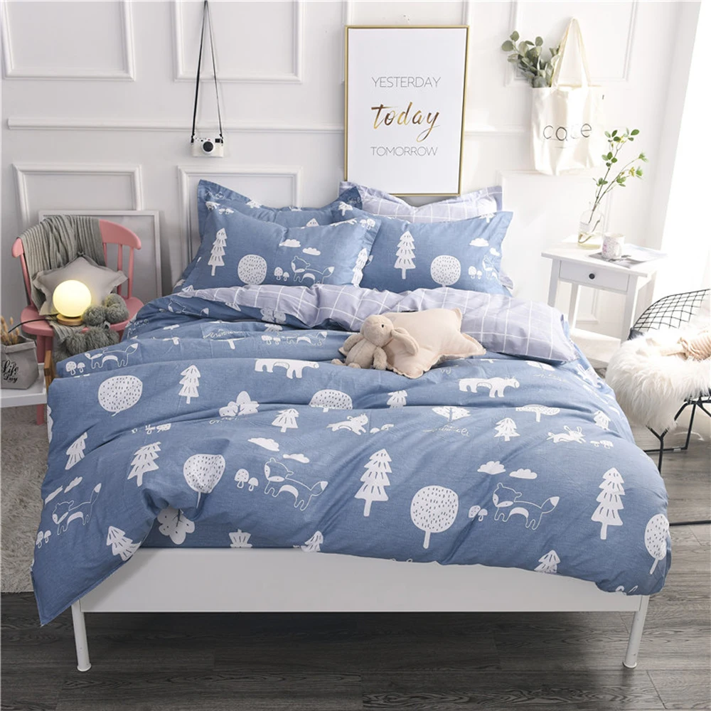 

Super Comfortable 100% Cotton 3 Pieces Bedding Set Sheet 2 Pillow cases Suitable For Queen Size