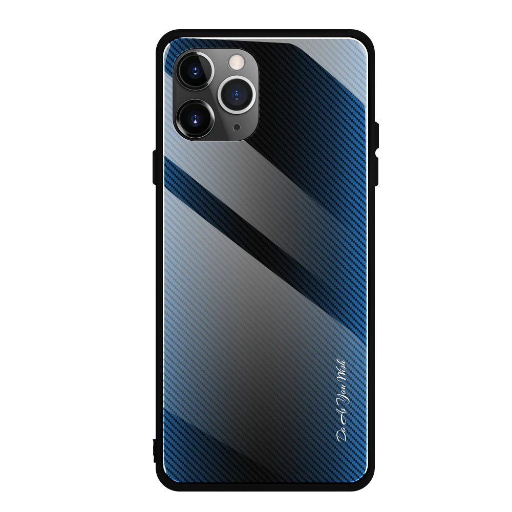 02 Ультра тонкий чехол для iPhone 11 Pro Max XS XR 9H из закаленного стекла, мягкий термополиуретановый Жесткий Чехол для задней панели из поликарбоната 7 8 Plus, чехол для телефона - Цвет: 02