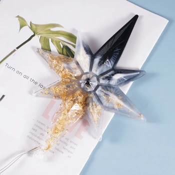 

DIY Crafts Crystal Epoxy Resin Mold Anise Listed Pendant Casting Silicone Mould L4ME