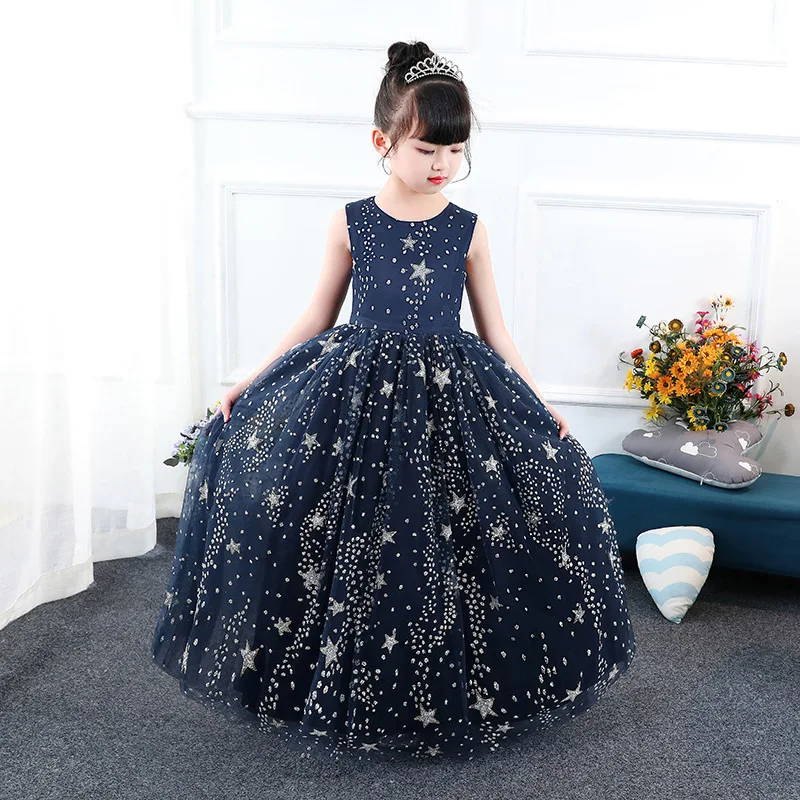 Gown For Teen Children Star Pageant Dress Tulle Lace Long Girl Kid Girls Wedding Elegant Princess Party 4-15 Yrs | Детская одежда и