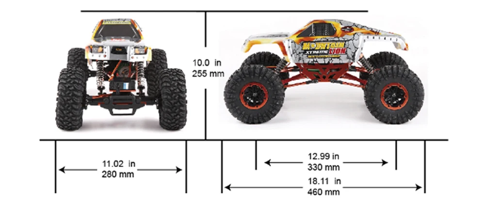 1:10 электрическая 4WD RC Автомобильная Водонепроницаемая щетка мотор 2,4G пульт дистанционного управления передний руль 2500mAh ESC машины-внедорожники открытый RC игрушка