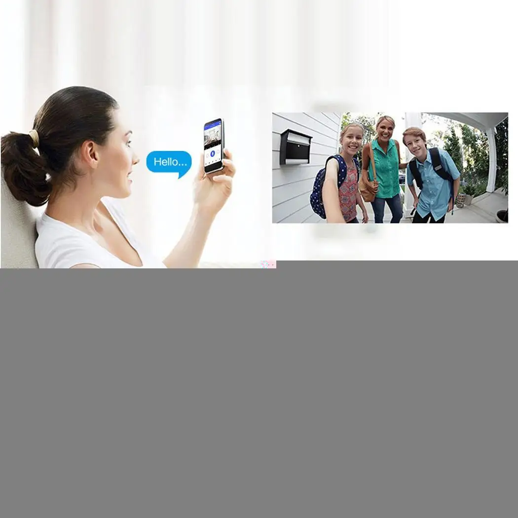 

Low Power Intelligent Wifi Voice Intercom Doorbell IP53 1280 x 720 Home 802.11b/g/n Smart Monitoring Doorbell