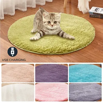 

Leak-proof Cat Dog Heating Pad Pet Electric Heater Blanket Plush Mat Bed Warm Carpet USB Animals Bed Heater Mat Pad 40cm