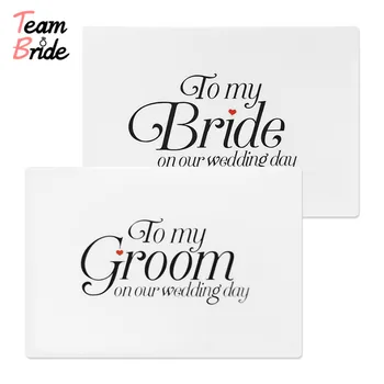 

Bride to be 2pcs Wedding Day Cards Set Team bride Wedding Decor To my Groom on our weddimg day /To my Bride on our weddimg day