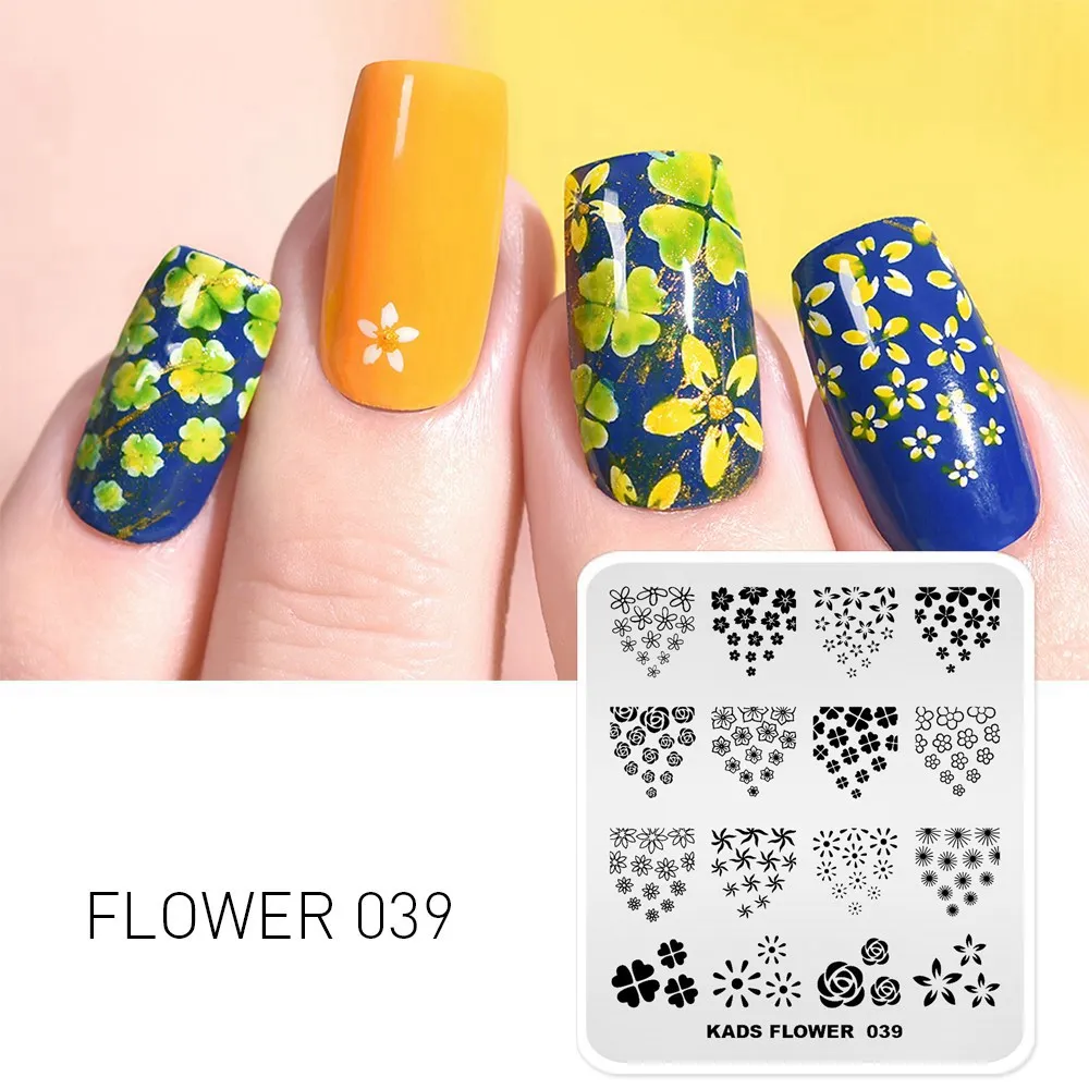 1 шт. штамповки для ногтей пластины красоты цветок серии шаблоны для ногтей поднос для маникюра дизайн ногтей штамповка шаблон украшения Штамп для ногтей - Цвет: Flower 039