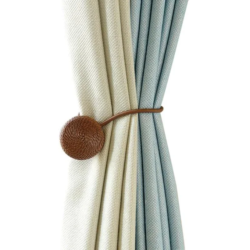 

2Pcs Macaron Color Curtain Tieback Magnet Curtains Accessories Magnetic Curtain Holder Cilp Buckles Rope Strap Room Accessories