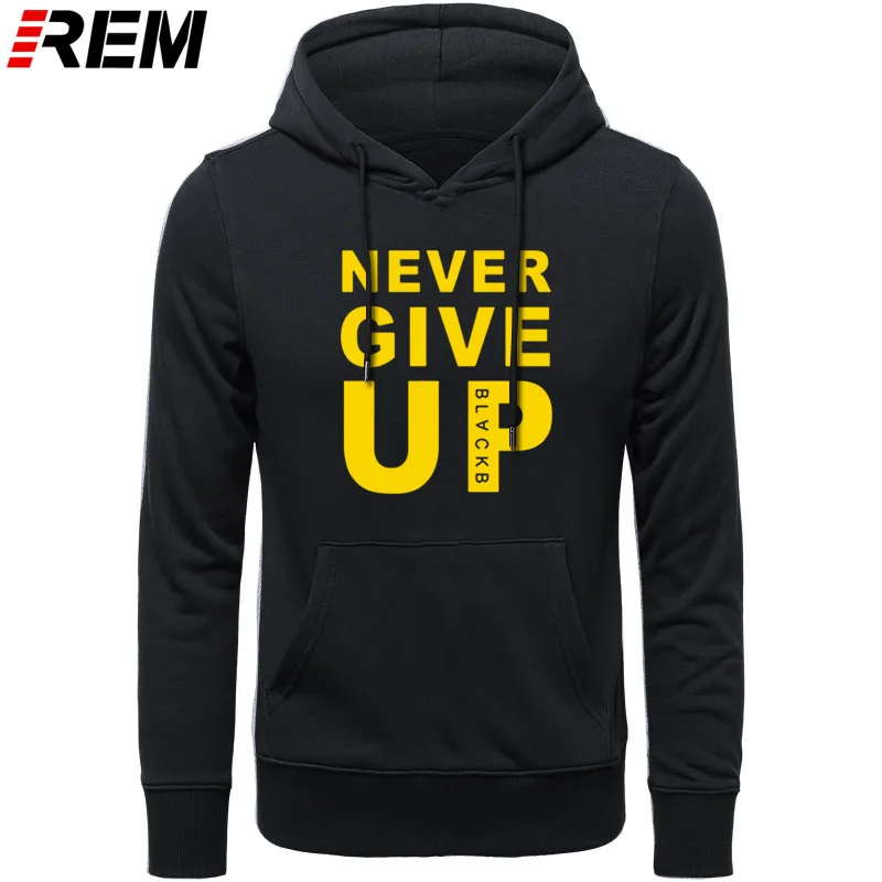 REM Mohamed Salah Never Give Up Man футболки с длинными рукавами хлопковые мужские кофты с капюшоном, толстовки - Цвет: BLACK YELLOW