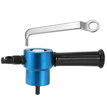 

KKmoon Double-headed Sheet Metal Nibbler Cutter 360 Degree Adjustable Drill Attachment Power Tool Accessories Cutting Tools