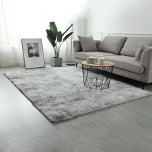 Градиентный ковер длинный пушистый коврик для спальни плюшевый коврик для гостиной домашний Декор Орнамент VJ-Drop