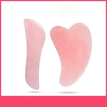 

Natural pink crystal jade scraping board jade pulling bar lifting wrinkle beauty tools for the face and neck to promote absorpti
