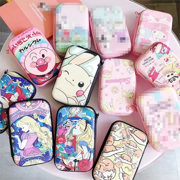 

10cm*16.2cm Zipper Bag Mermaid Alice Rapunzel Princess Melody Egg Sailor Moon Pattern for Earphone Power Bank Big Storage Box
