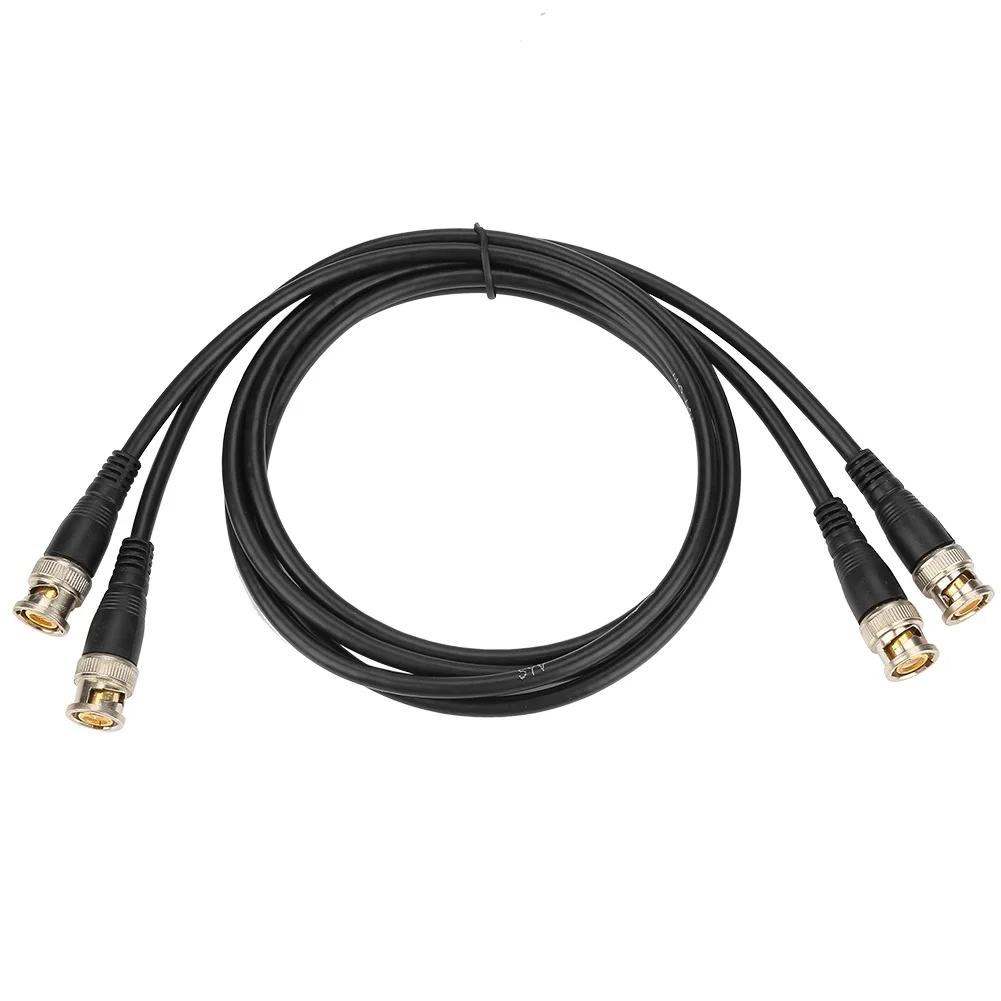 

2pcs P1013 BNC Q9 Male Plug Professional Oscilloscope Test Probe Cable Plug Wire Lead 100cm 50ohm Copper Probe Tool