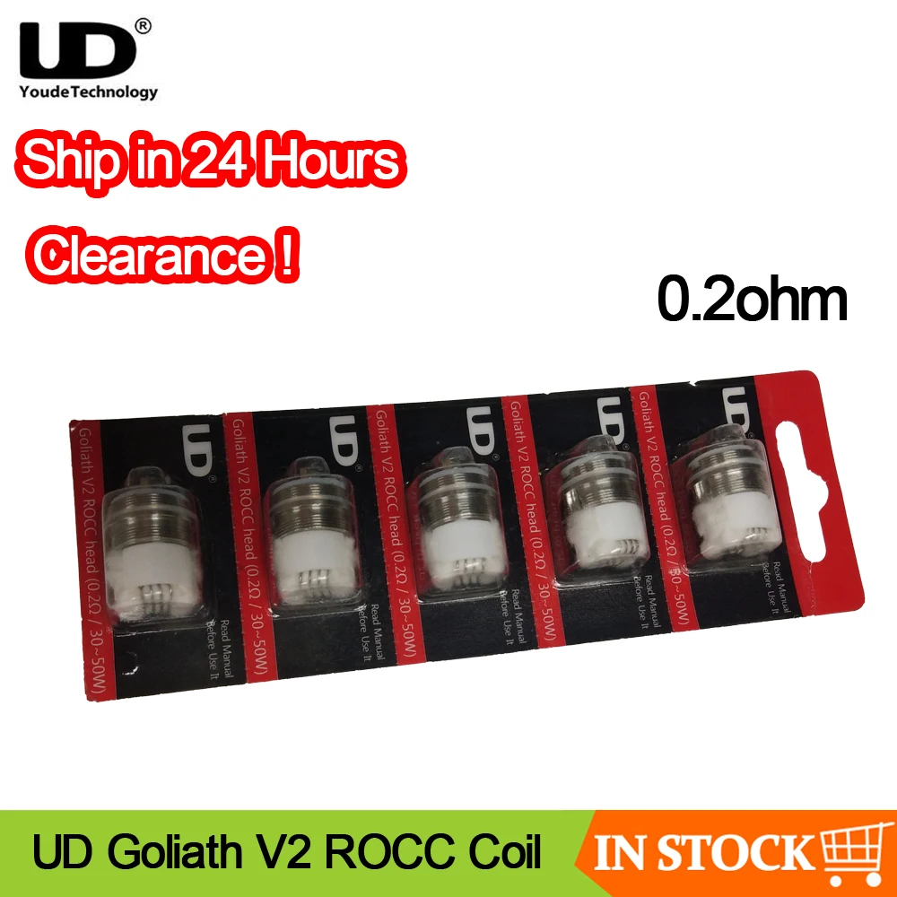 Распродажа! 5 шт./упак. оригинальная катушка UD Goliath V2 ROCC 0 2 Ом Сменная Головка