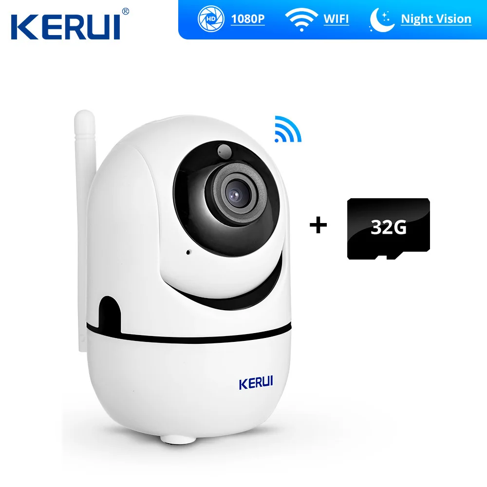 Najtaniej KERUI HD 1080P Mini kamera wewnętrzna kontrola aplikacji bezprzewodowe bezpieczeństwo w domu kamera IP WiFi kamera monitorująca noktowizor kamera telewizji przemysłowej