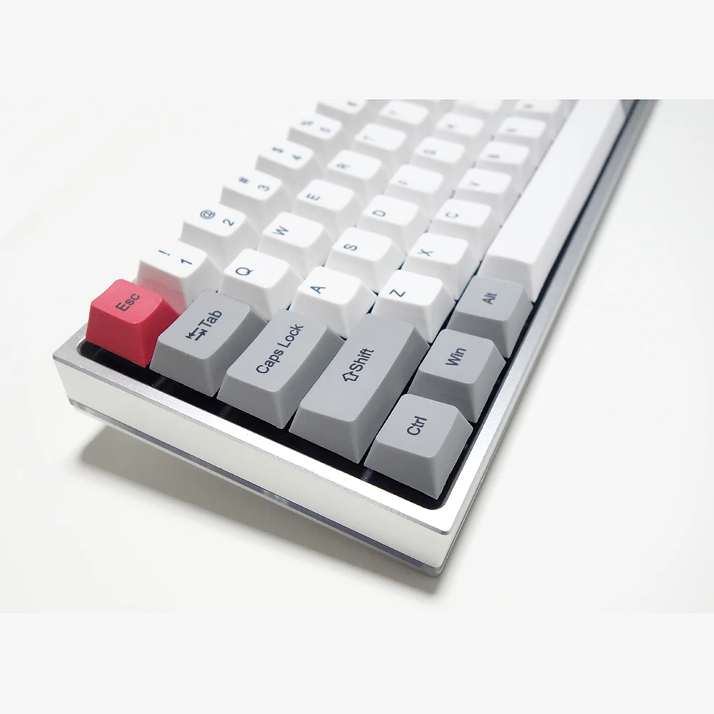 RGB60 клавиатура DIY анодированный алюминиевый чехол RGB боковая Просвечивающая