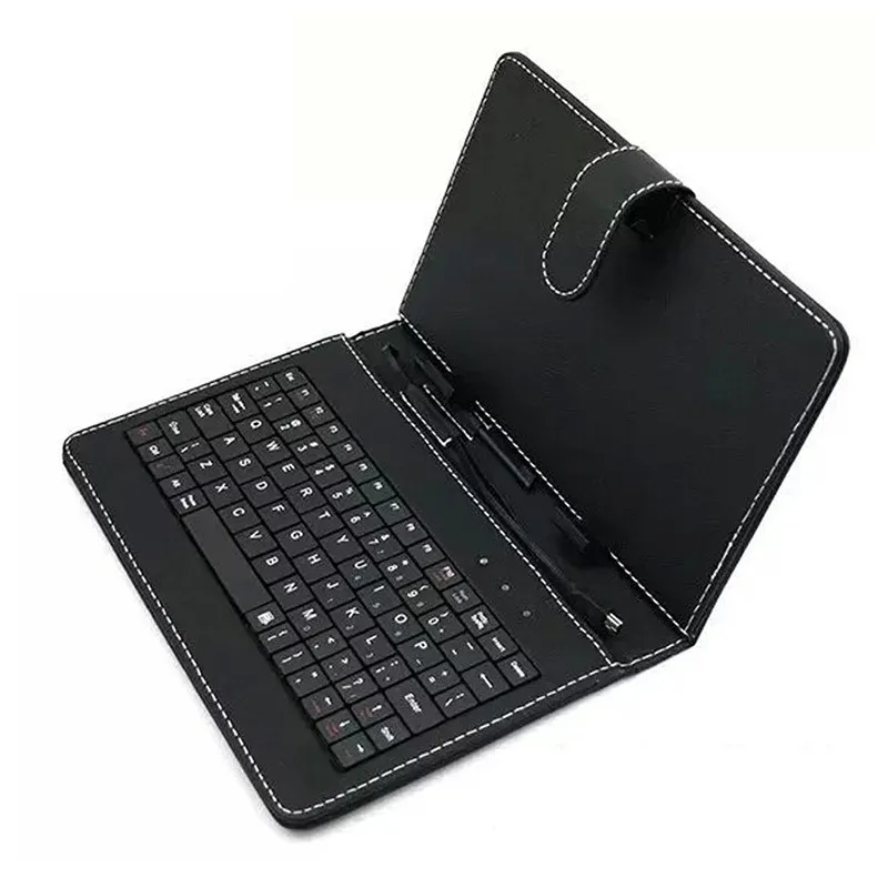  New Keyboard Dustproof Black PU+PC leather cover with Stand Case For android Tablet 10.1 Inch with 