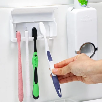 

1 pcs Distributore Automatico Di Dentifricio Squeezer Parete Rack Stand Supporto Set Da Bagno ToothPaste Rack Holder Bathroom