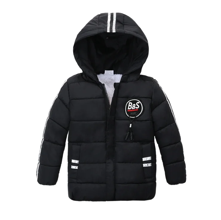 Новая зимняя куртка для мальчиков; пальто; детская одежда; Детская куртка-пуховик с капюшоном; теплое пальто с подкладкой; утепленная верхняя одежда для маленьких мальчиков