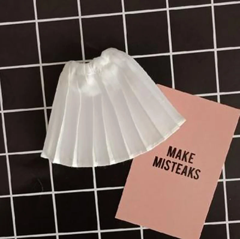 white skirt Милая кукла Blyth одежда с длинным рукавом мультфильм Толстовка Футболка и юбка для Blyth OB24 azone куклы-Барби аксессуары Одежда - Цвет: white skirt