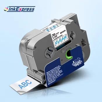 

36mm TZe-163 TZe 163 TZ-163 Tape For Brother Laminated TZe Tape Blue on Clear Printer Labels For Brother P touch Label Maker