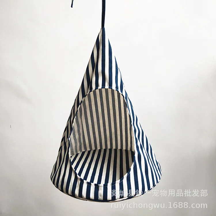 Blue Striped s Принадлежности для домашних животных источник творческая кошка гамак Pet Гамак диски кошачий гнездо корзина для кошек кошка гнездо - Цвет: Blue Striped s