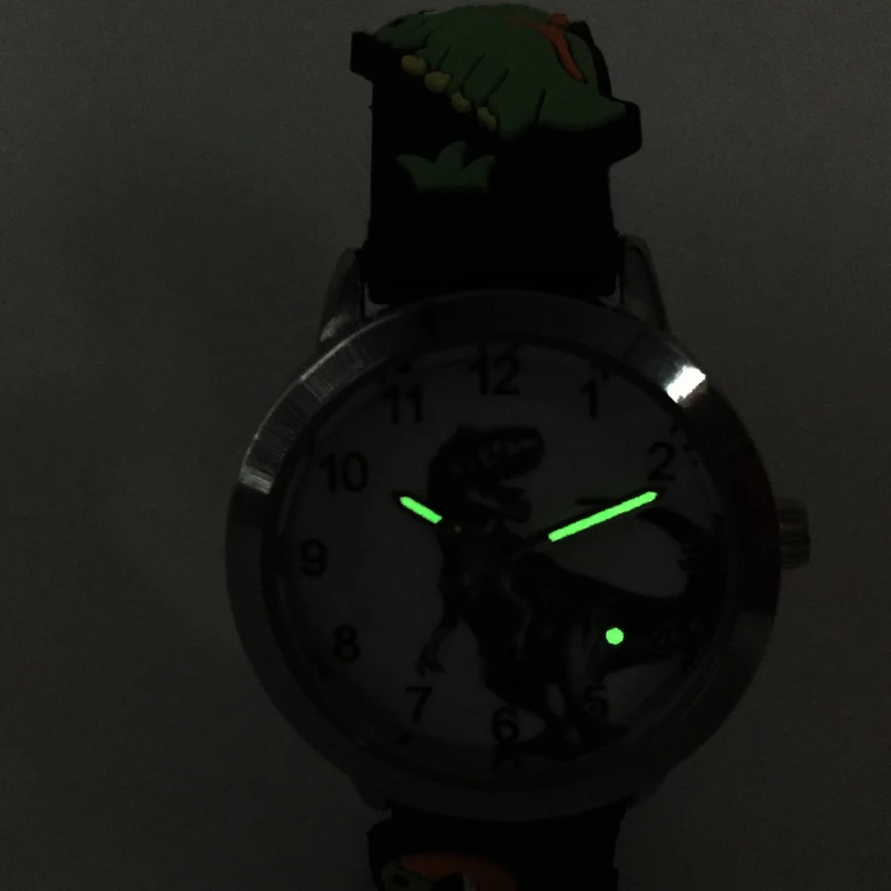 hot fashion 3D dinosaur analog quartz watch for kids boys girls wristwatches jelly silicone band studnets clock free drop shipping (1)