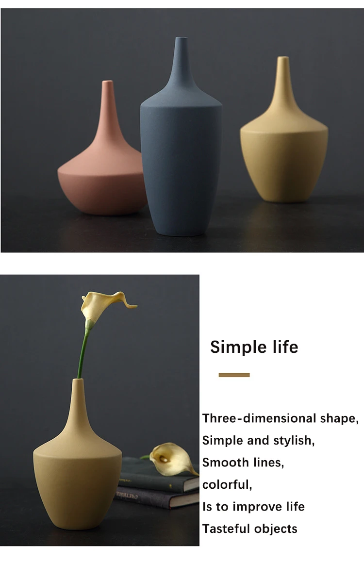 Simples e moderno arranjo de flores vaso