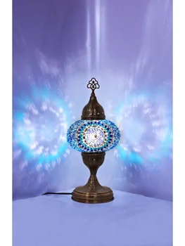 

Amazing turkish lamp,handmade stained glass mosaic moroccan bedside lamp
