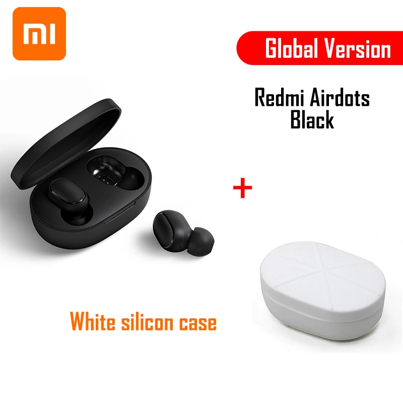 Глобальная версия Xiaomi Redmi Airdots TWS Bluetooth наушники стерео бас BT 5,0 Eeadphones с микрофоном свободные Наушники управление AI - Цвет: White case